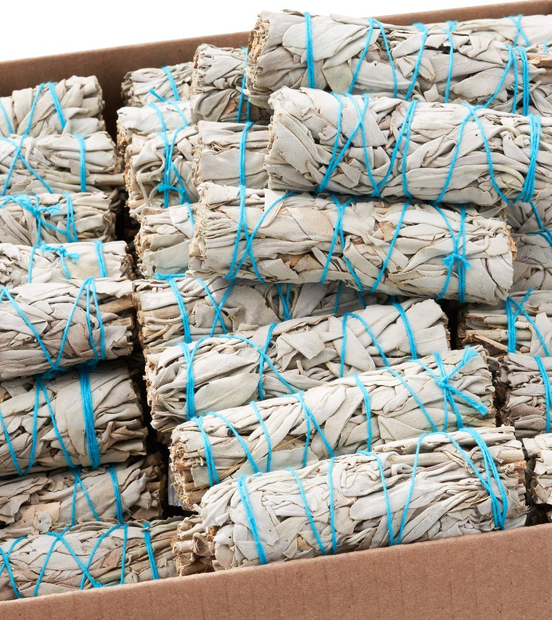 BLUE RIVER SAGE 50 White Sage Smudge Sticks 4"" ~ Sustainably Harvested ~ for Cleansing & Smudging with Instructions (4"" 50 Pack) - Image 2